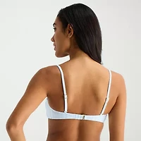 Mynah Womens Adjustable Straps Bandeau Bikini Swimsuit Top