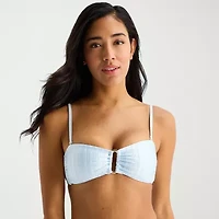 Mynah Womens Adjustable Straps Bandeau Bikini Swimsuit Top