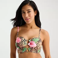 Mynah Womens Removable Straps Midkini Swimsuit Top