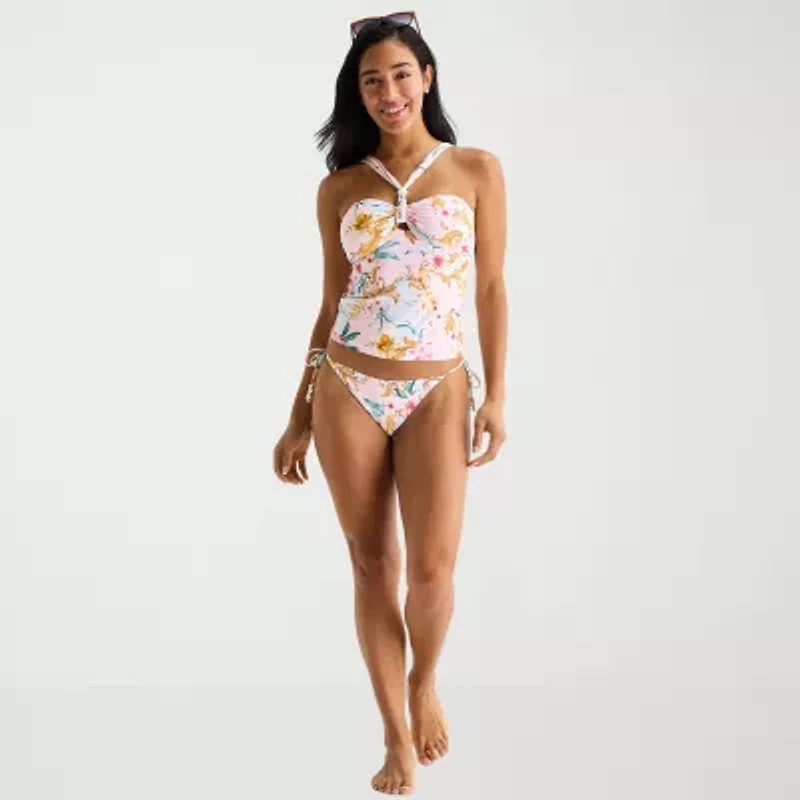 Mynah Womens Lined Floral Bikini Swimsuit Bottom