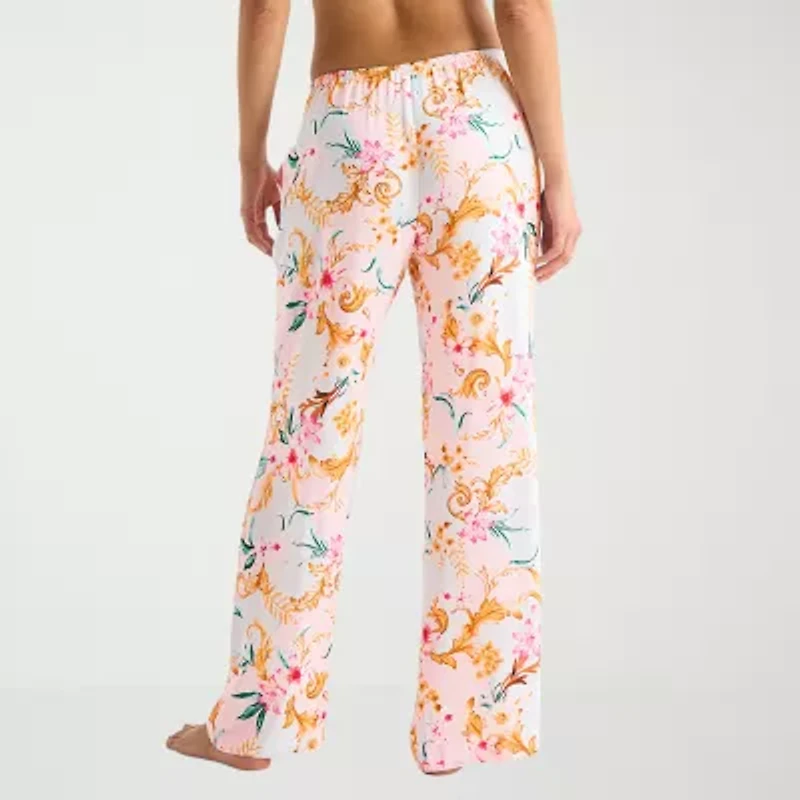 Mynah Womens Floral Pants Swimsuit Cover-Up
