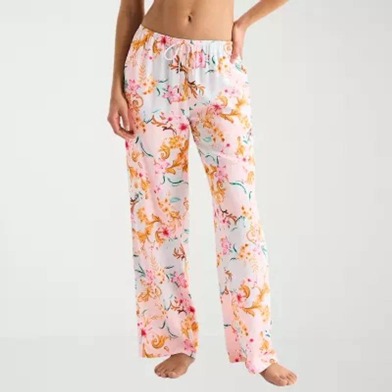 Mynah Womens Floral Pants Swimsuit Cover-Up