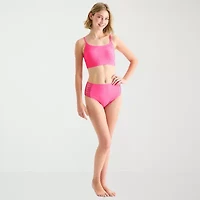 Arizona Womens Lined Juniors High Waist Bikini Swimsuit Bottom