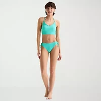 Arizona Womens Lined Textured Juniors Hipster Bikini Swimsuit Bottom