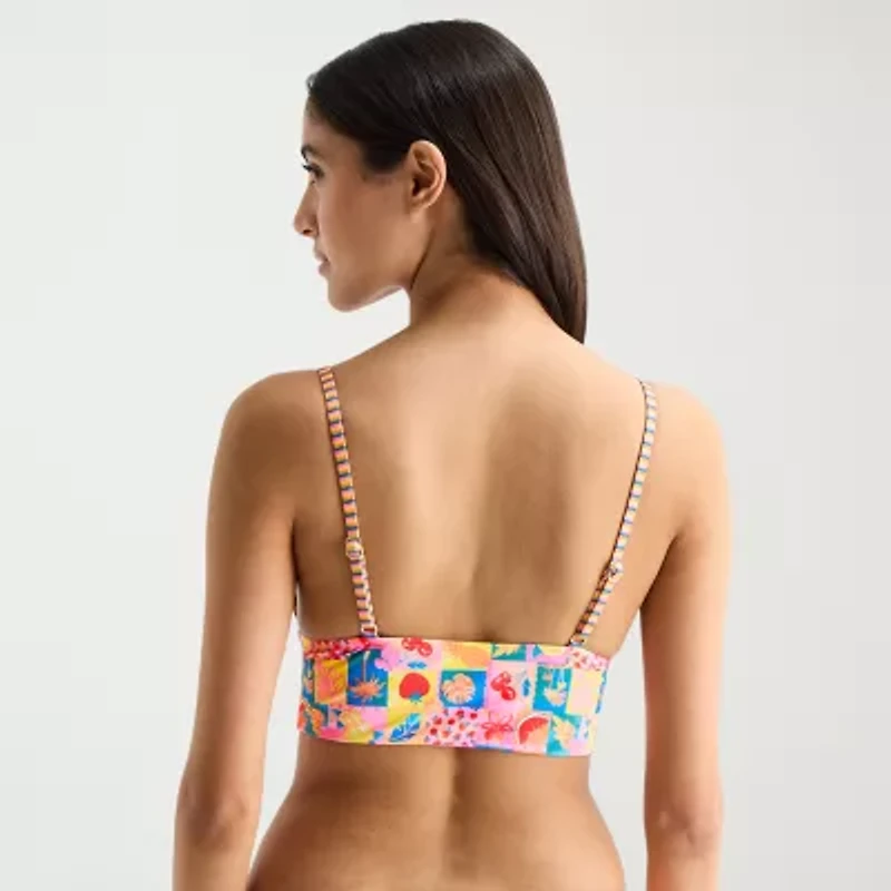 Arizona Womens Juniors Midkini Swimsuit Top