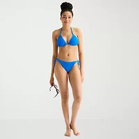 Arizona Womens Lined Side Tie Juniors Cheeky Bikini Swimsuit Bottom