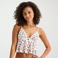 Arizona Womens Floral Juniors Midkini Swimsuit Top