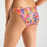 Arizona Womens Lined Tropical Juniors Hipster Bikini Swimsuit Bottom