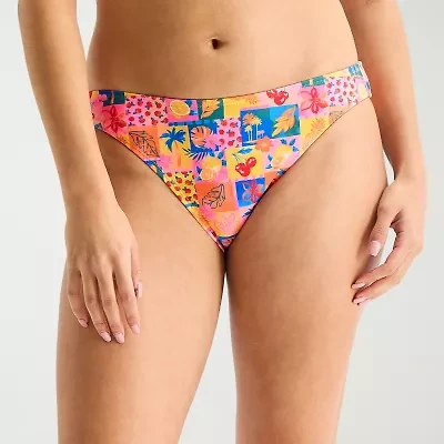 Arizona Womens Lined Tropical Juniors Hipster Bikini Swimsuit Bottom