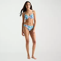 Arizona Womens Adjustable Straps Tropical Leaf Juniors Bralette Bikini Swimsuit Top