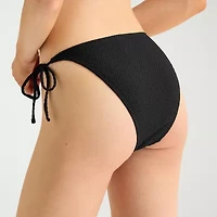 Arizona Womens Lined Side Tie Juniors High Waist Bikini Swimsuit Bottom