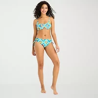 Arizona Womens Lined Patchwork Juniors Bikini Swimsuit Bottom