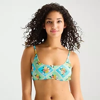 Arizona Womens Adjustable Straps Patchwork Juniors Bralette Bikini Swimsuit Top