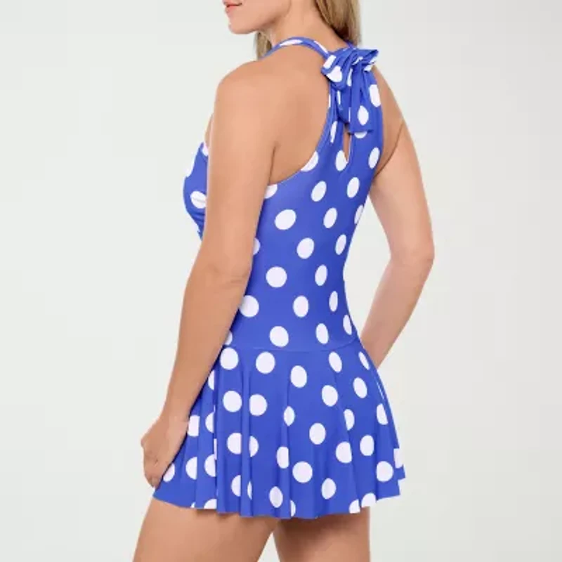 Liz Claiborne Womens Dots Swim Dress