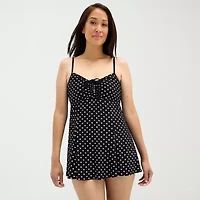 Sonnet Shores Womens Dots Swim Dress