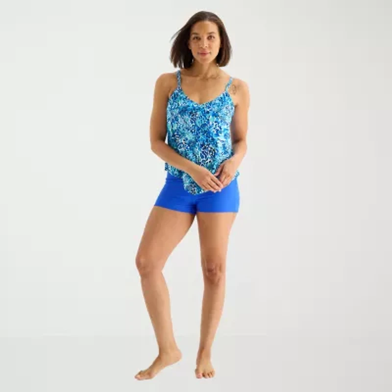 Sonnet Shores Womens Animal Tankini Swimsuit Top