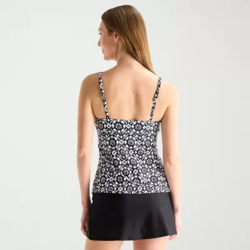 Liz Claiborne Womens Tankini Swimsuit Top