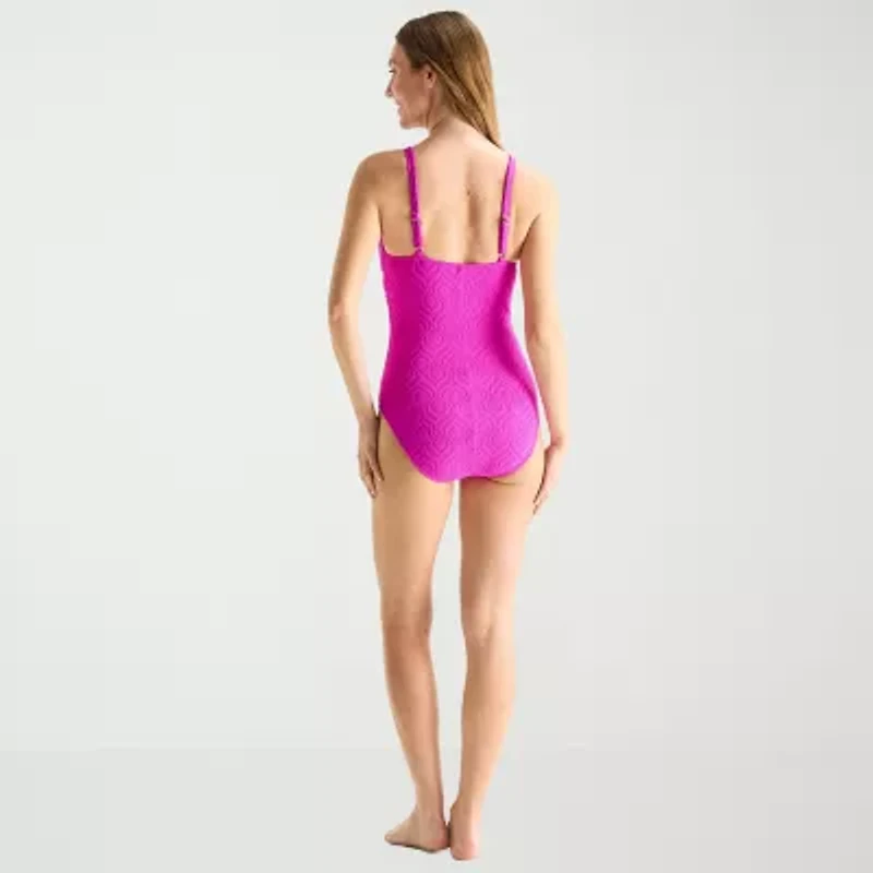 Liz Claiborne Womens One Piece Swimsuit