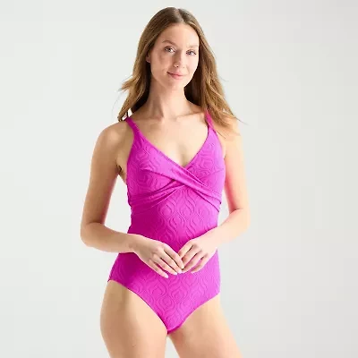 Liz Claiborne Womens One Piece Swimsuit