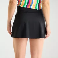Liz Claiborne Womens Comfort Waistband Swim Skirt