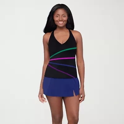 Sonnet Shores Womens Striped Tankini Swimsuit Top