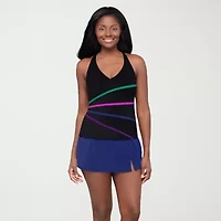 Sonnet Shores Womens Striped Tankini Swimsuit Top