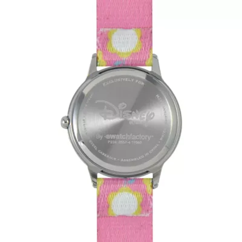 Disney Time Teacher Minnie Mouse Kids Pink Graphic Strap Watch