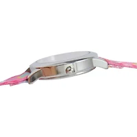 Disney Time Teacher Minnie Mouse Kids Pink Graphic Strap Watch