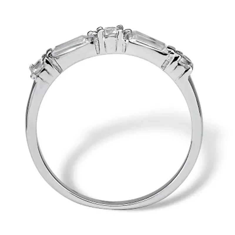 DiamonArt® 2MM 1 CT. T.W. White Cubic Zirconia Sterling Silver Round Band
