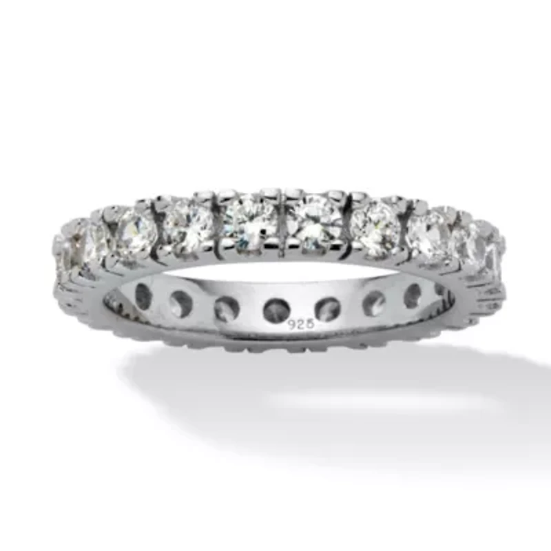 DiamonArt® 3.5MM 2 CT. T.W. White Cubic Zirconia Sterling Silver Round Band