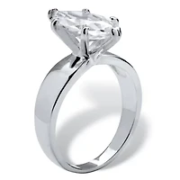 DiamonArt® Womens 2 CT. T.W. White Cubic Zirconia Sterling Silver Engagement Ring