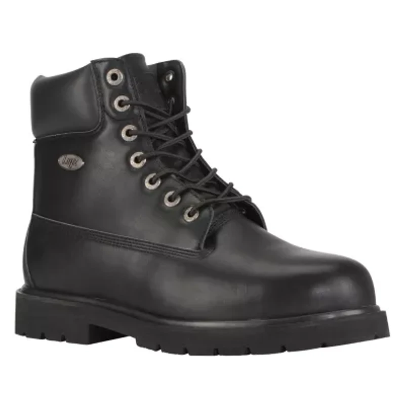 Lugz Mens Drifter 6 Steel Toe Water Resistant Slip Flat Heel Work Boots