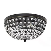 Elegant Designs 2 LT Elipse Crystal Flush Mount