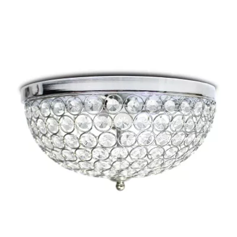 Elegant Designs 2 LT Elipse Crystal Flush Mount 2PK