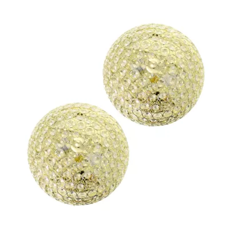 Elegant Designs 2 LT Elipse Crystal Flush Mount 2PK