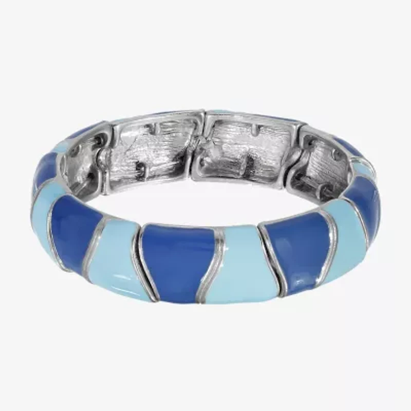 1928 Silver Tone Womens Stretch Bracelet