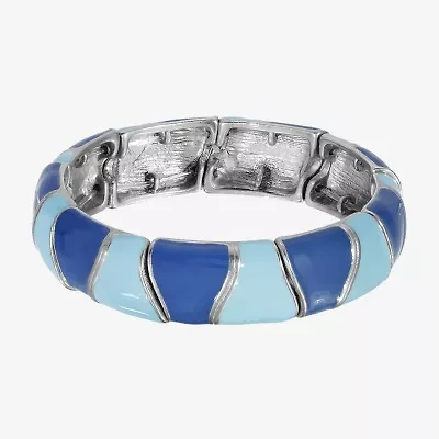 1928 Silver Tone Womens Stretch Bracelet