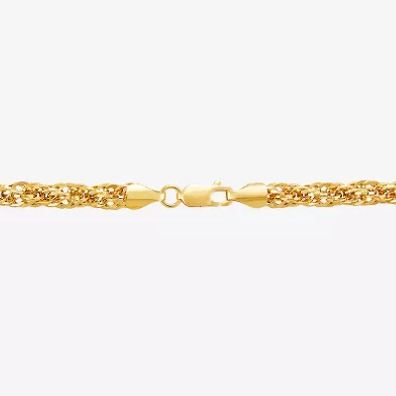 Unisex Adult 10K Gold 24 Inch Link Chain Necklace
