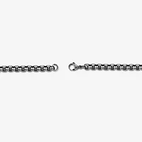 Mens Stainless Steel 8 1/2 Inch Solid Box Anchor Chain Bracelet