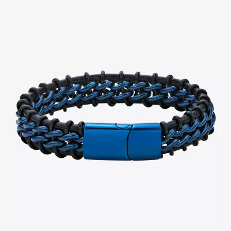 Mens Stainless Steel 8 1/2 Inch Solid Braid Chain Bracelet