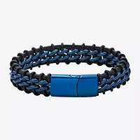Mens Stainless Steel 8 1/2 Inch Solid Braid Chain Bracelet