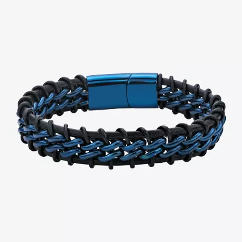 Mens Stainless Steel 8 1/2 Inch Solid Braid Chain Bracelet
