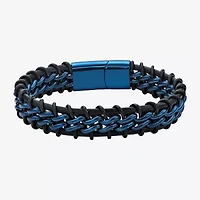 Mens Stainless Steel 8 1/2 Inch Solid Braid Chain Bracelet