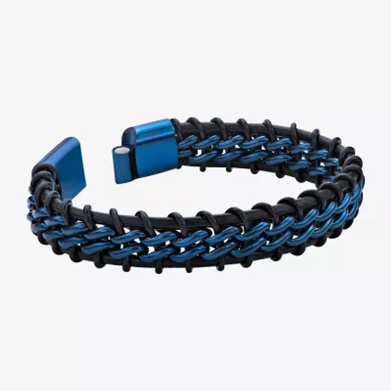 Mens Stainless Steel 8 1/2 Inch Solid Braid Chain Bracelet