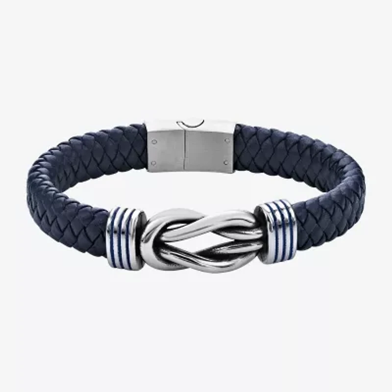 Mens Stainless Steel Cord Bracelet