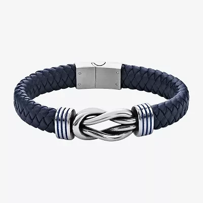 Mens Stainless Steel Cord Bracelet