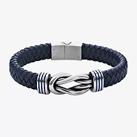 Mens Stainless Steel Cord Bracelet