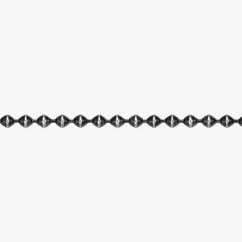 Mens Stainless Steel Skull Beaded Bracelet