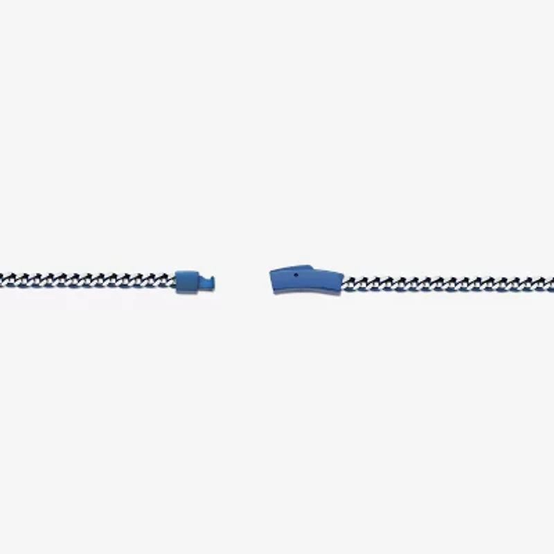 Mens Stainless Steel 9 Inch Solid Chain Bracelet