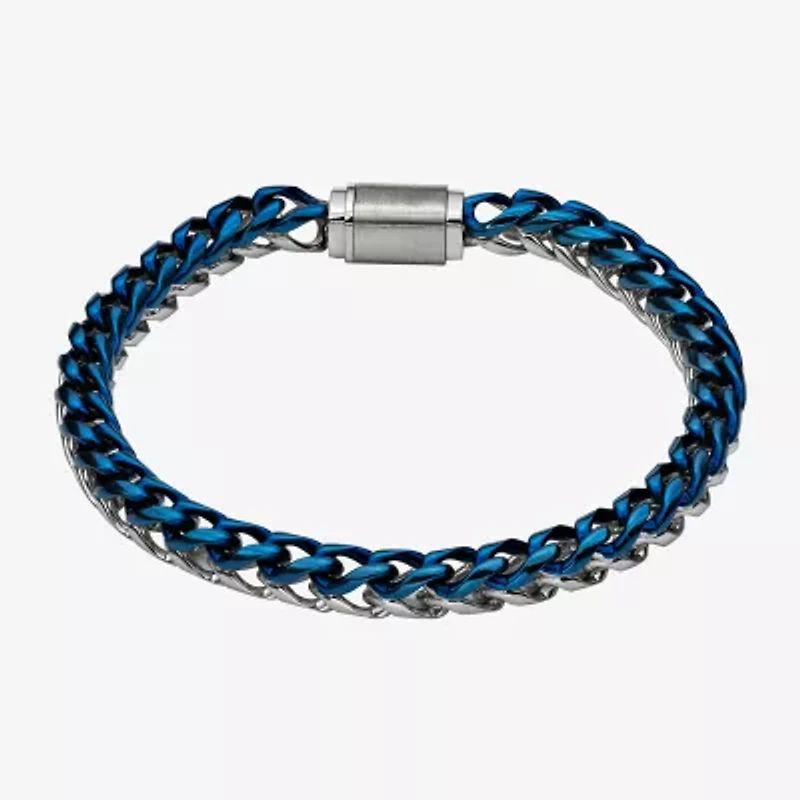Mens Stainless Steel 9 Inch Solid Chain Bracelet